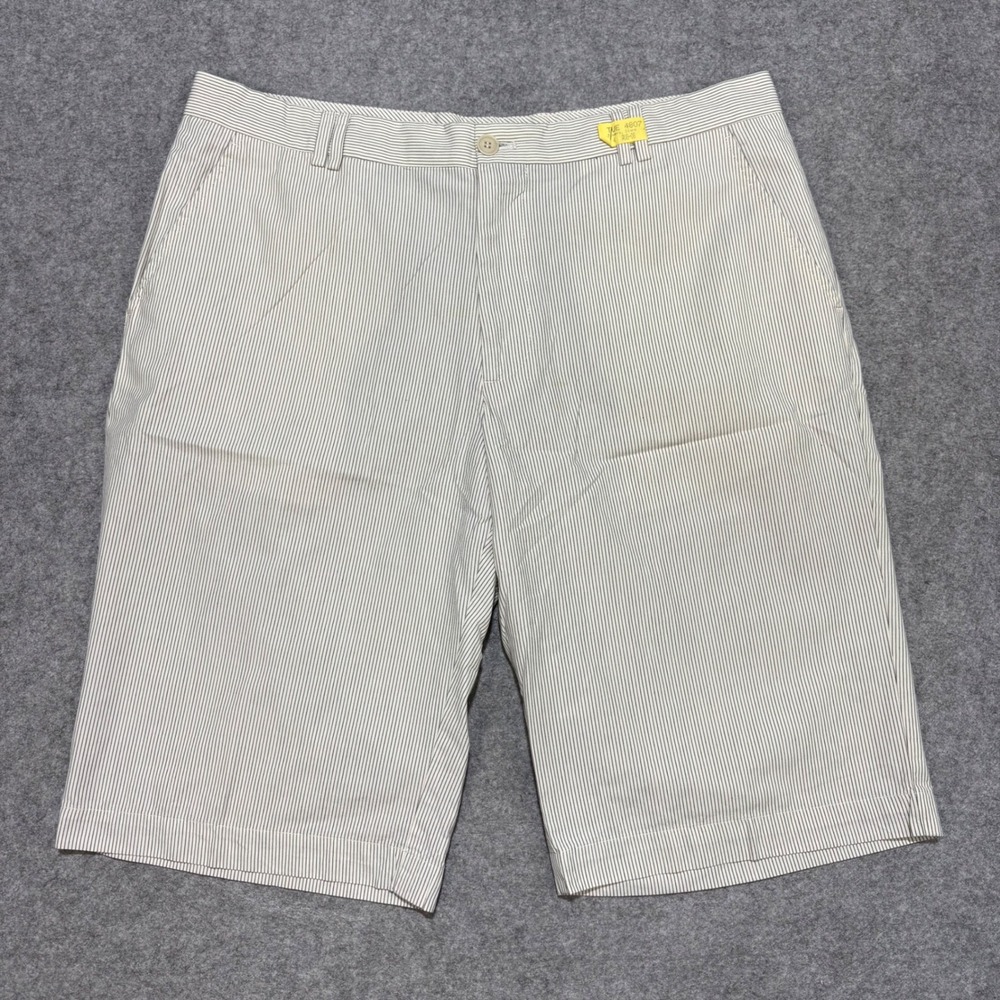 Ted Baker London Mens Pinstripe Chino Shorts White Navy Size 38